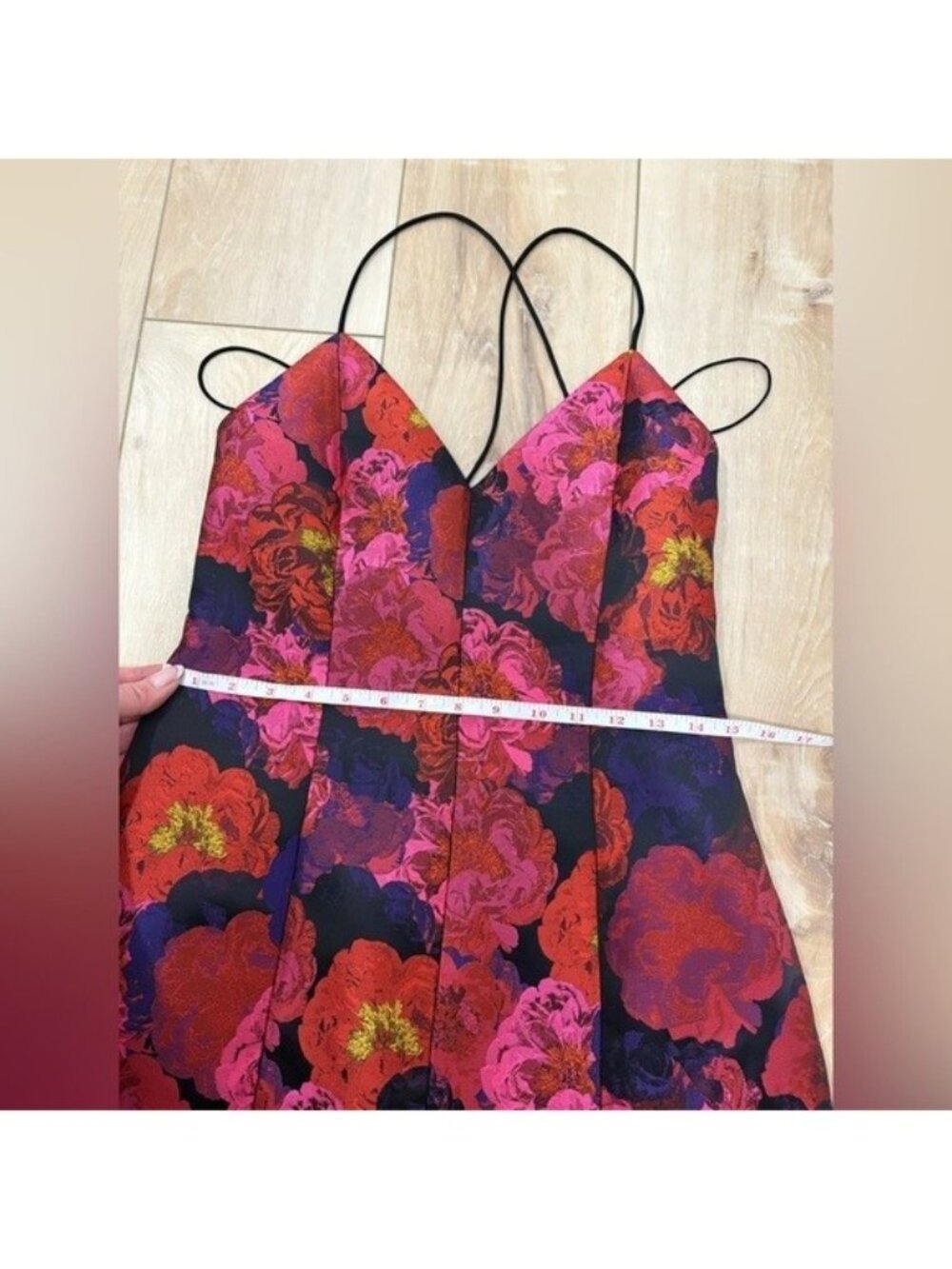 Alice + Olivia Tayla floral-print jacquard mini dress. - Picture 13 of 15